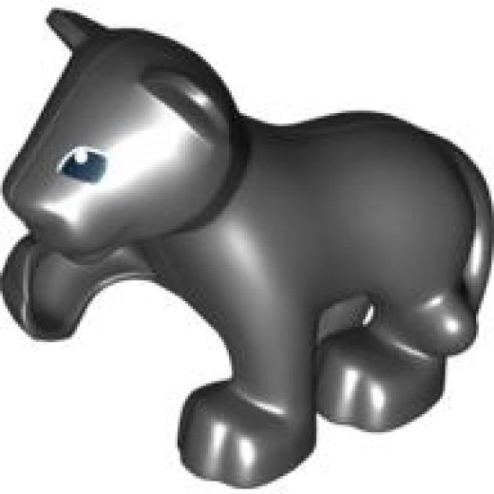 Duplo, Animal Panther Baby Cub, Raised Paw