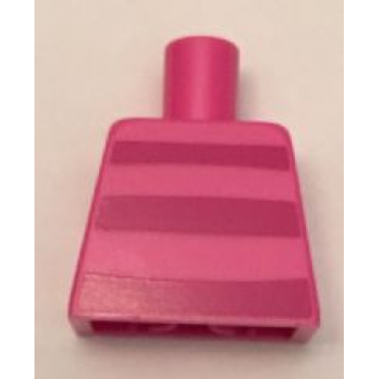 Torso Horizontal Magenta Stripes on Front and Back Pattern