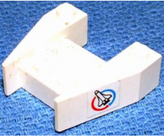 Wedge 3 x 4 without Stud Notches with Shuttle and Blue/Red Circle Pattern on Both Sides (Stickers) - Set 6336