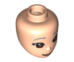 Mini Doll, Head Friends with Dark Bluish Gray Eyebrow, Reddish Brown Eyes and Peach Lips Pattern