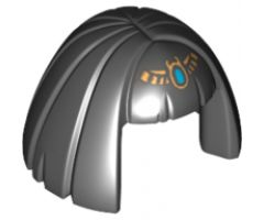 Minifigure, Hair Female Mid-Length, Smooth with Bangs and Gold Diadem Pattern (Egyptian Queen)