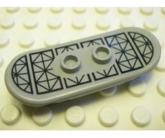 Minifigure, Utensil Skateboard with Trolley Wheel Holders with Radar Disk Pattern (Sticker) - Set 7047