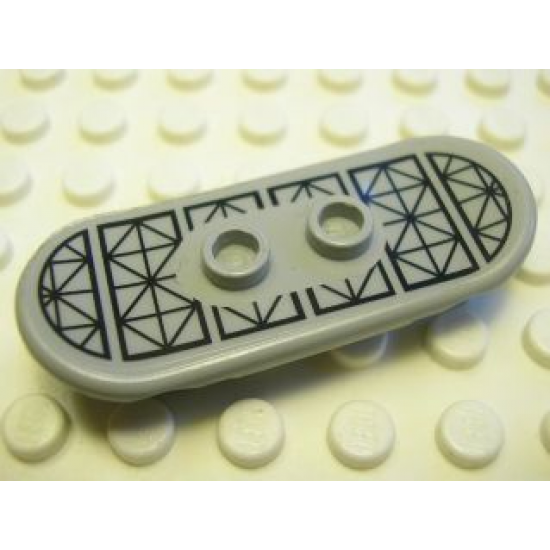 Minifigure, Utensil Skateboard with Trolley Wheel Holders with Radar Disk Pattern (Sticker) - Set 7047