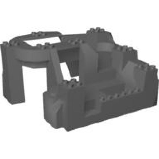Duplo, Baseplate Raised 14 x 16 x 8 with Rock Mountain Zoo Habitat