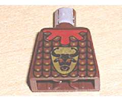Torso Castle Knights Kingdom Bull's Head, Studded Armor, Red Collar Pattern