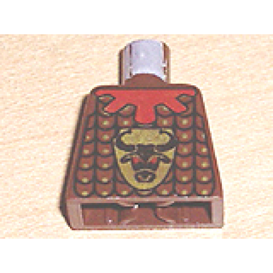 Torso Castle Knights Kingdom Bull's Head, Studded Armor, Red Collar Pattern