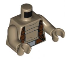 Torso SW Hoodie Jacket with Large Central Pocket and Reddish Brown Utility Belts Pattern (Resistance Trooper) / Dark Tan Arms / Dark Tan Hands