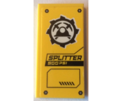 Tile 2 x 4 with Helmet, Pickaxe and 'SPLITTER 500 PSI' Pattern (Sticker) - Set 60185