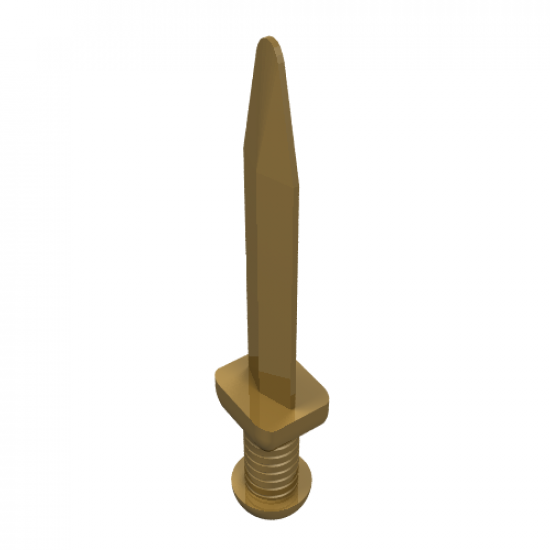 Minifigure, Weapon Sword, Roman Gladius with Thin Crossguard