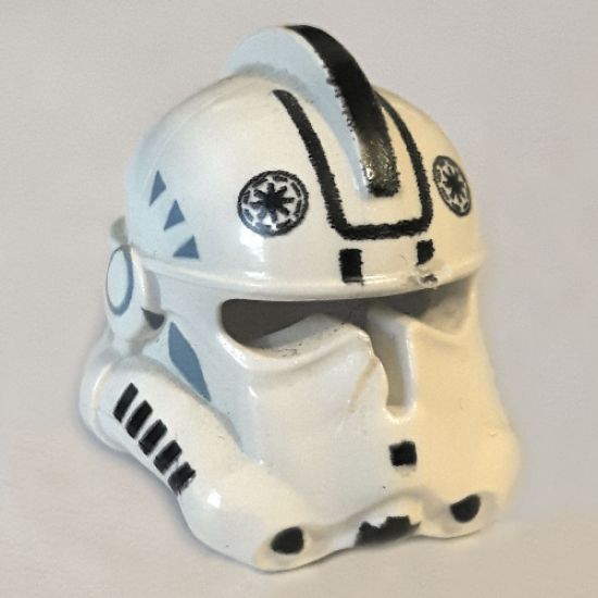 Minifigure, Headgear Helmet SW Clone Trooper Ep.3 Pilot Pattern