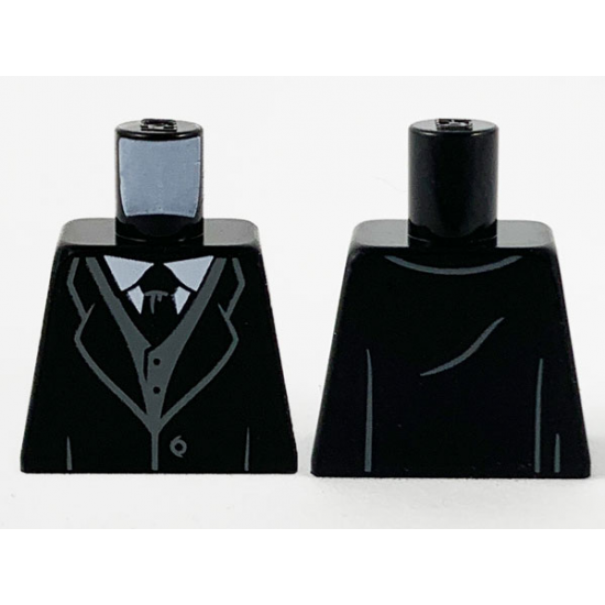 Torso Coat and Tie, White Shirt and Dark Bluish Gray Vest Pattern