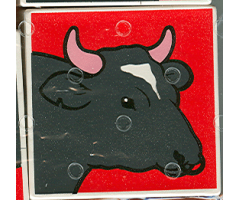 Duplo, Tile 2 x 2 x 1 with Cow Mosaic Picture 03 Pattern (Set 1078)