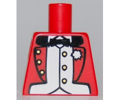 Torso Jacket Formal with Bow Tie, White Vest and Boutonniere Pattern