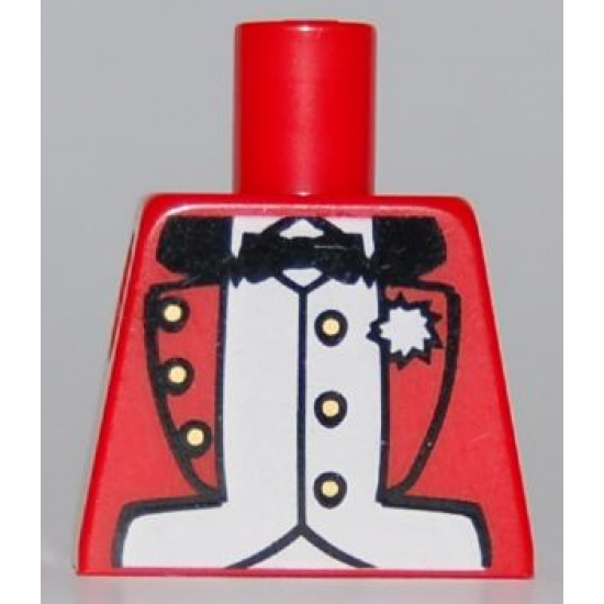 Torso Jacket Formal with Bow Tie, White Vest and Boutonniere Pattern