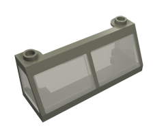 Windscreen 2 x 6 x 2 Train with Trans-Black Glass