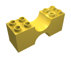 Duplo, Brick 2 x 6 x 2 with Curved Center