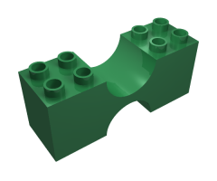 Duplo, Brick 2 x 6 x 2 with Curved Center
