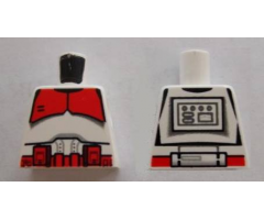 Torso SW Armor Clone Trooper with Red Mark 'Shock Trooper' Pattern