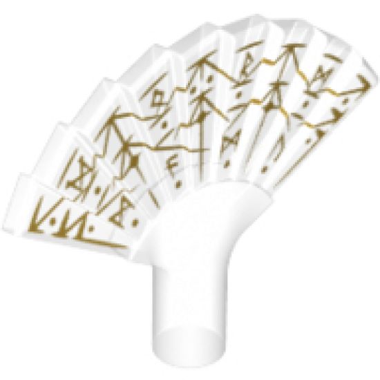 Minifigure, Utensil Hand Fan with Logogram Pattern