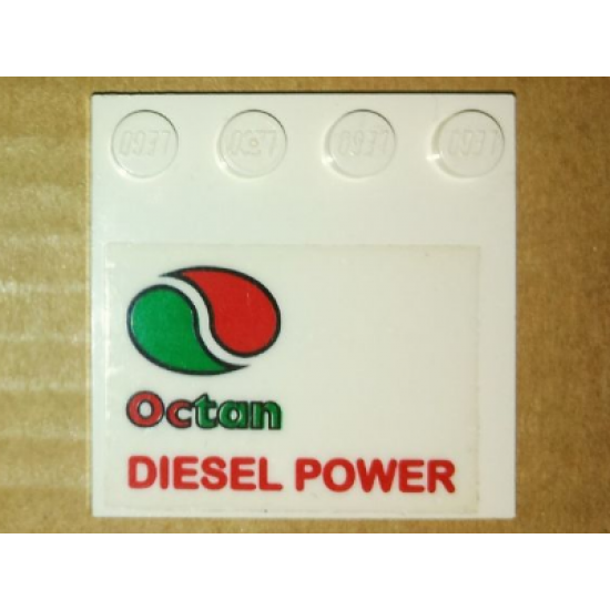 Tile, Modified 4 x 4 with Studs on Edge with Octan Logo and 'DIESEL POWER' Pattern Model Left Side (Sticker) - Set 5563