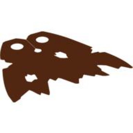 Minifigure, Body Wear Cape Cloth, Holes and Tattered Edges