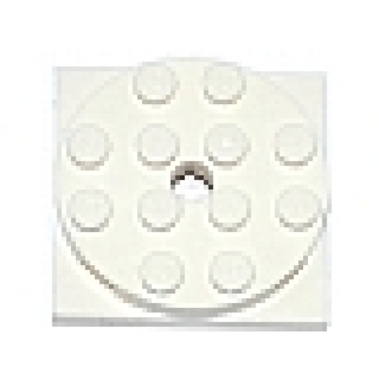 Turntable 4 x 4 x 2/3 Top with White Square Base, Free-Spinning (60474 / 61485)