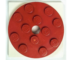 Turntable 4 x 4 x 2/3 Top with White Square Base, Free-Spinning (60474 / 61485)