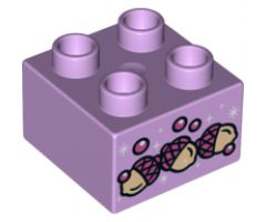 Duplo, Brick 2 x 2 with 3 Acorns Pattern