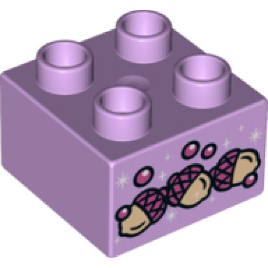 Duplo, Brick 2 x 2 with 3 Acorns Pattern