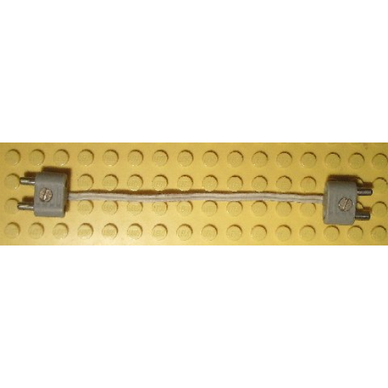 Electric, Wire 12V / 4.5V with 2 Leads, 14 Studs Long with 2 Light Gray Electric, Connector, 2-Way Male Rounded Narrow Type 1 with Cross-Cut Pins