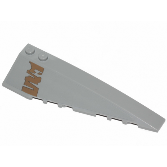 Wedge 10 x 3 Right with Dark Tan Tattered Stripe Pattern (Sticker) - Set 75292