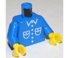 Torso Patch Pocket Shirt Pattern / Blue Arms / Yellow Hands