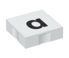Duplo, Tile 2 x 2 with Black Lowercase Letter a Pattern