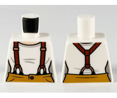 Torso Female Light Nougat Neck, Reddish Brown Suspenders and Medium Nougat Pants Pattern