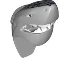 Minifigure, Head, Modified Shark with Dark Blue Pattern and Fin