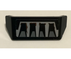 Vehicle Spoiler 2 x 4 with Bar Handle with Silver Air Intake and Reddish Brown Splatters Pattern (Sticker) - Set 70228
