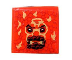 Tile 2 x 2 with Face of Sirius Black in Fireplace Pattern (Sticker) - Set 5378