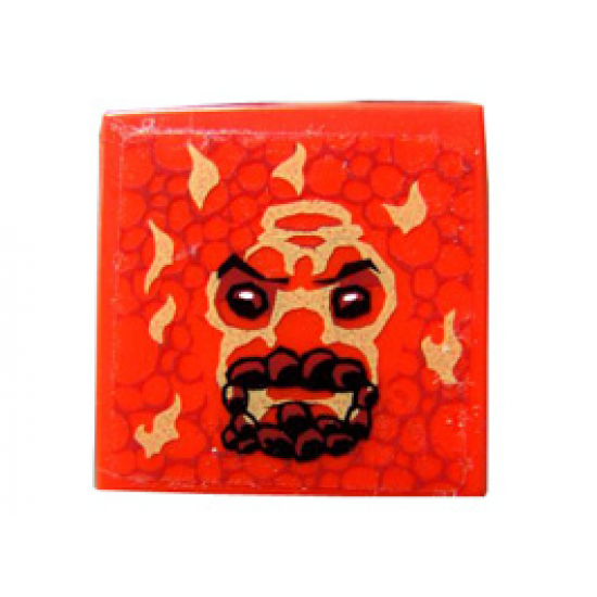 Tile 2 x 2 with Face of Sirius Black in Fireplace Pattern (Sticker) - Set 5378