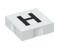 Duplo, Tile 2 x 2 with Black Capital Letter H Pattern