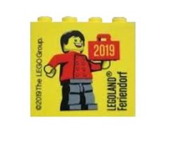 Brick 2 x 4 x 3 with LEGOLAND Feriendorf 2019 Pattern