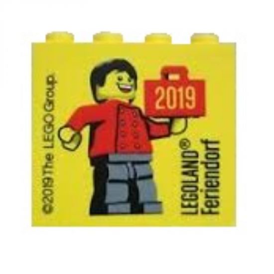 Brick 2 x 4 x 3 with LEGOLAND Feriendorf 2019 Pattern