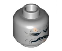 Minifigure, Head Dual Sided Alien Drabata Reptile Closed Mouth / Open Mouth Pattern (SW Pao) - Hollow Stud