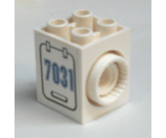 Turntable 2 x 2 x 2 Side Facing Locking with '7031' Pattern on Left Side (Sticker) - Set 7031