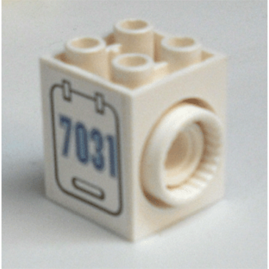 Turntable 2 x 2 x 2 Side Facing Locking with '7031' Pattern on Left Side (Sticker) - Set 7031