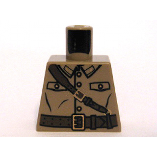 Torso Uniform with Four Buttons, Belt and Shoulder Strap Pattern
