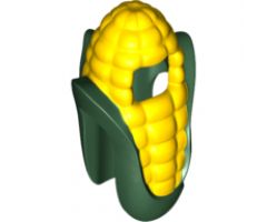 Minifigure, Headgear Head Cover, Costume Corn Cob Suit with Yellow Corn Kernels Pattern