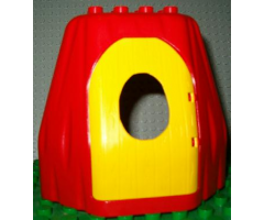 Duplo, Building Rock Cave with Door Opening, with Yellow Door