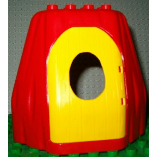 Duplo, Building Rock Cave with Door Opening, with Yellow Door