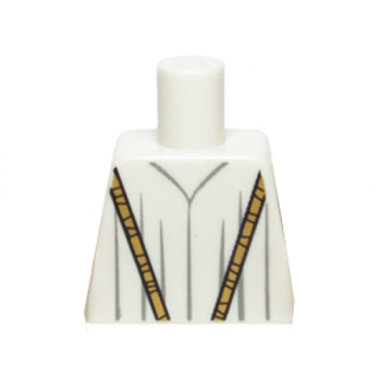 Torso Robe with Long Gold Necklace Pattern