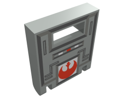 Container Box 2 x 2 x 2 Door with Slot and Star Wars Rebel Logo Pattern